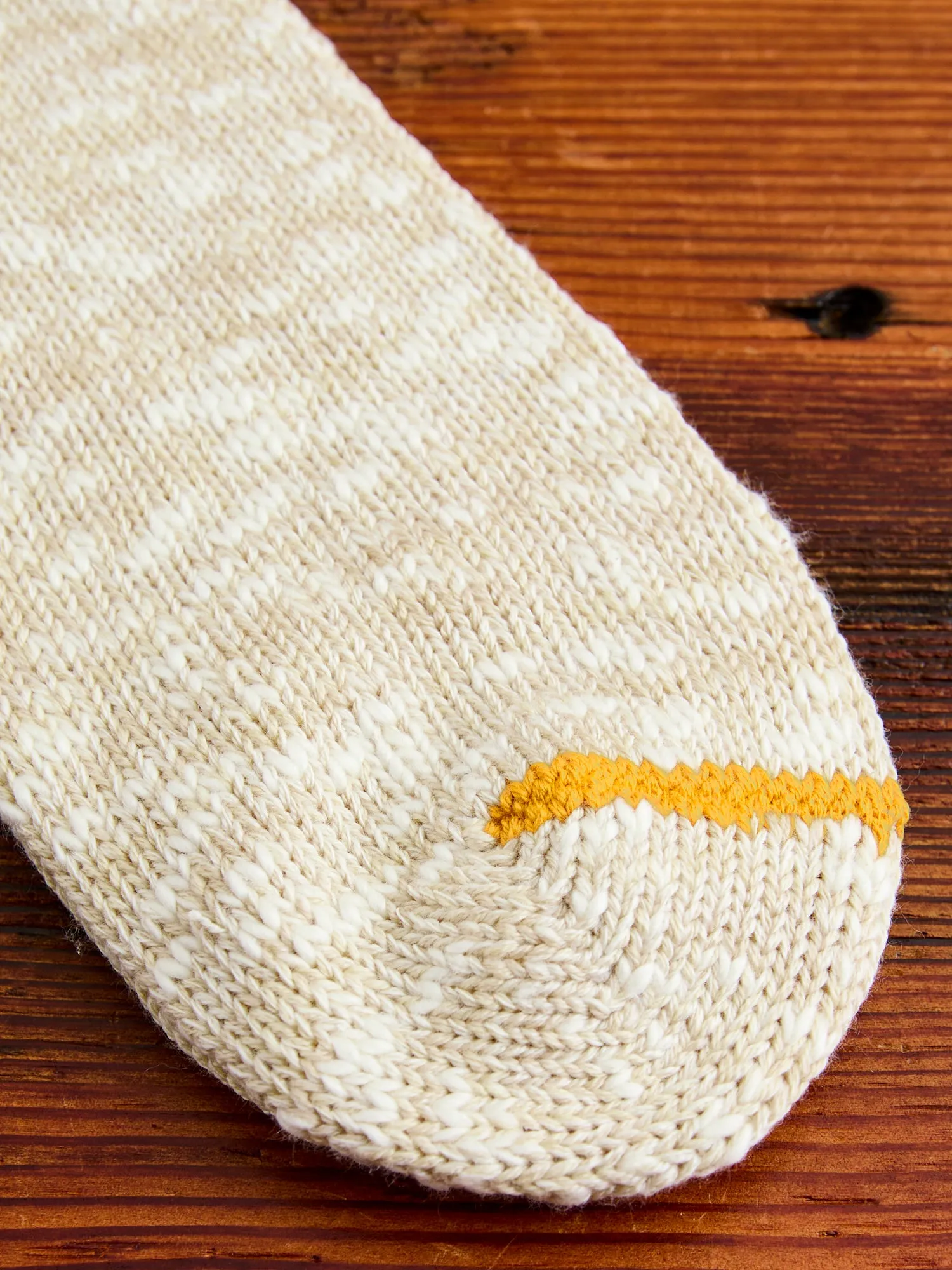 3 Line Quarter Length Sock in Beige