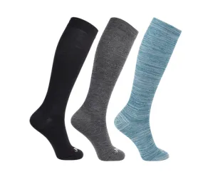 80% Rich Merino Wool Everyday Compression Socks (15-20mmHg) - Solids - 3 Pack