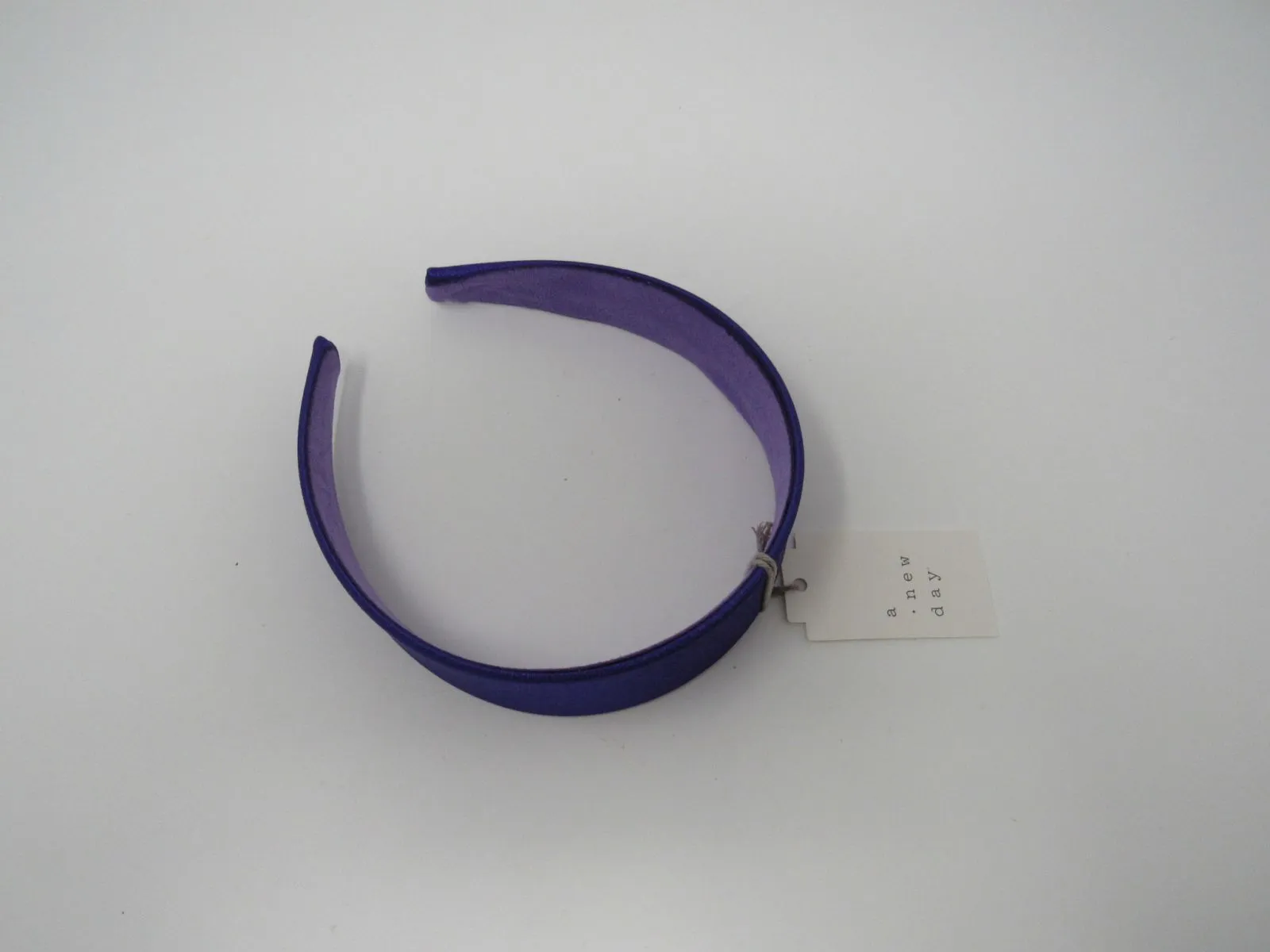 A New Day Headband Satin Purple Fabric Female One Size -- New