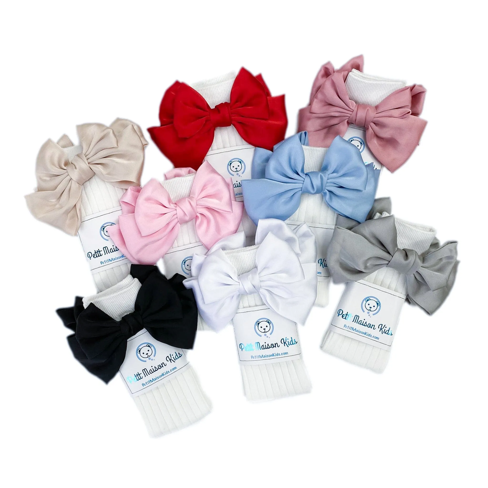 Abigail Satin Bow Socks