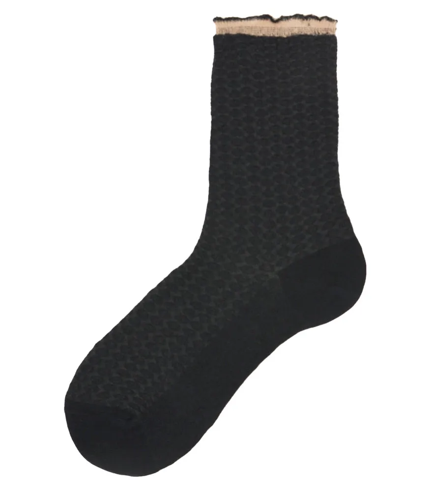 Alto Milano Black Gilma Short Socks