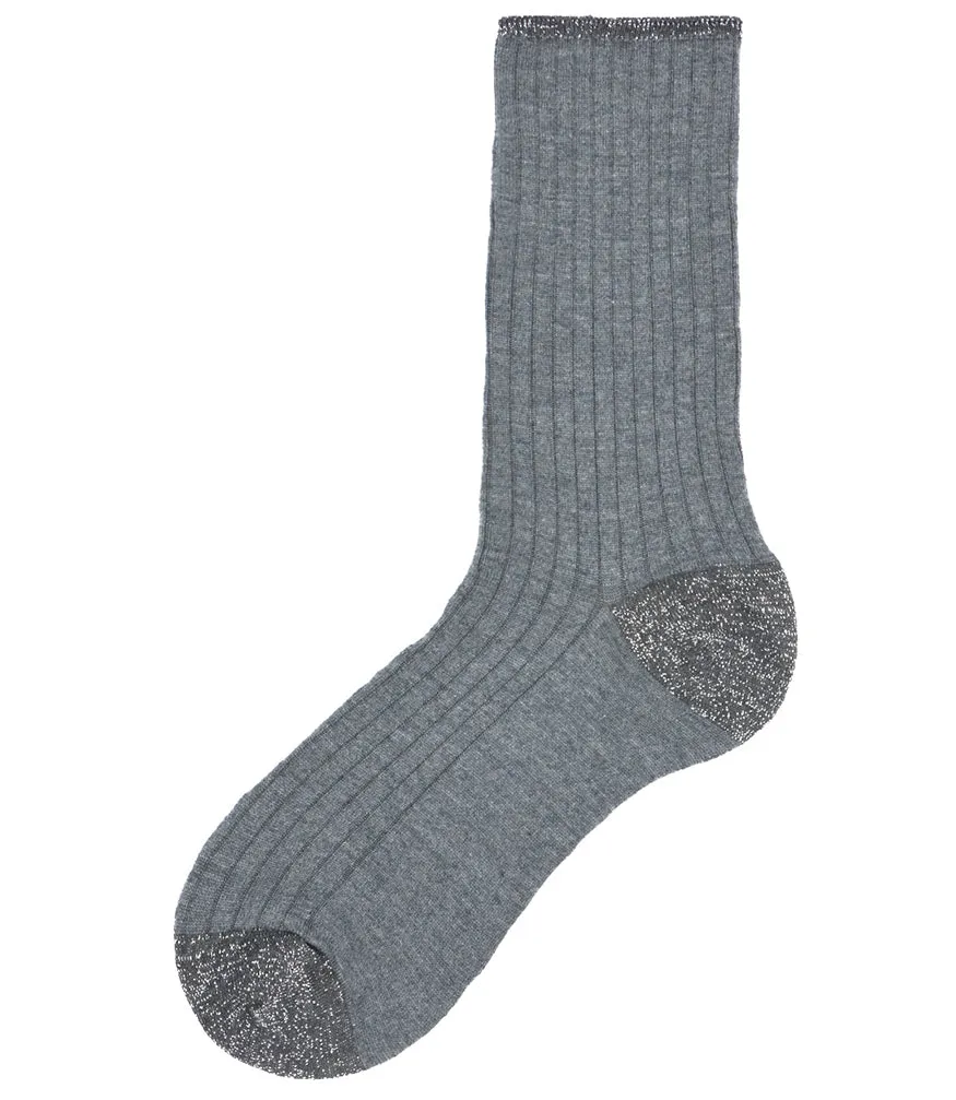 Alto Milano Charcoal Donna Short Socks