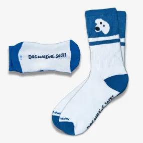 @andrecaceresg Dog Walking Socks - White and Blue