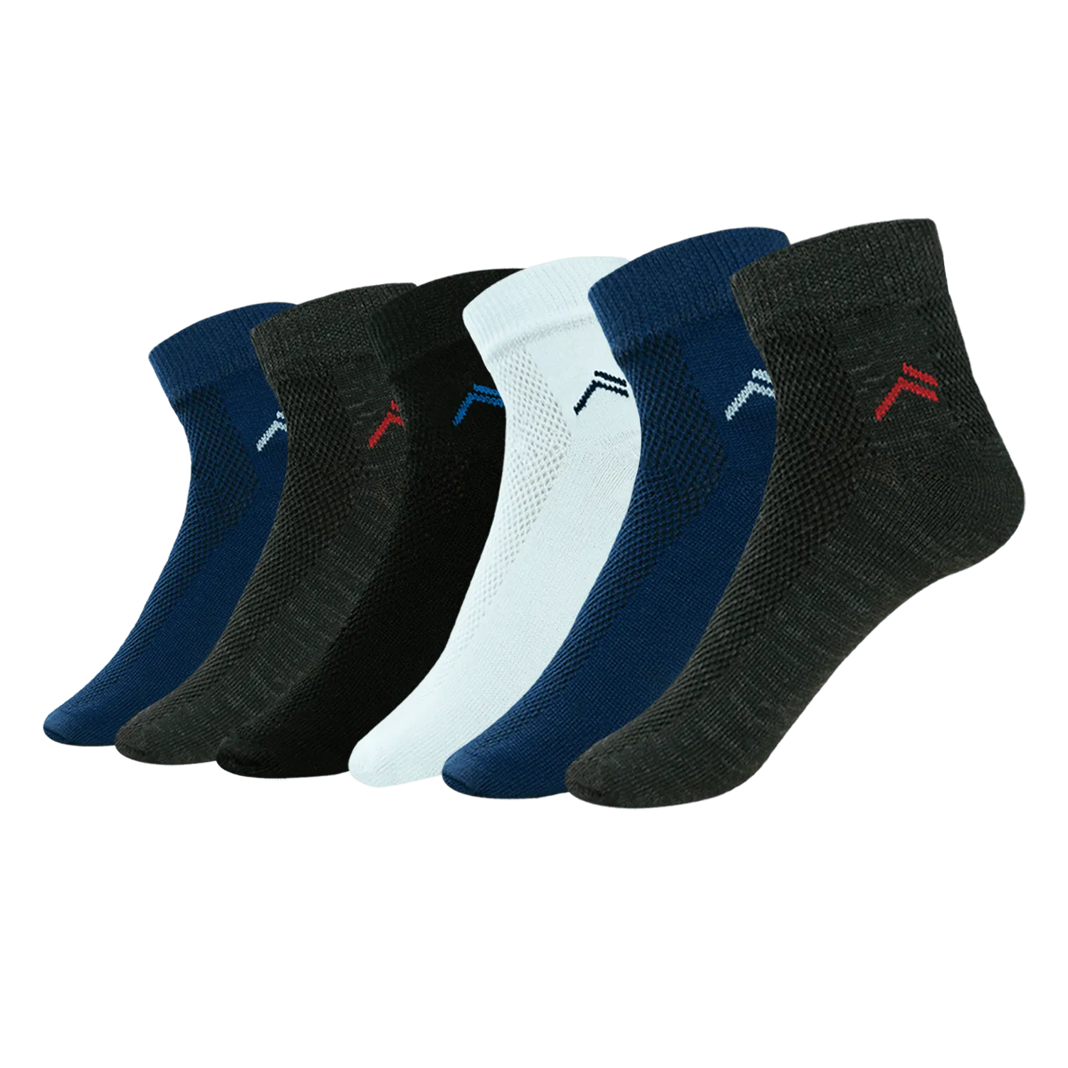 Arctic Wolf Men's Low Cut Ankle Socks, Black, Dark Grey, Light Grey & Navy Blue (Pack of 8 & 10 Pairs)