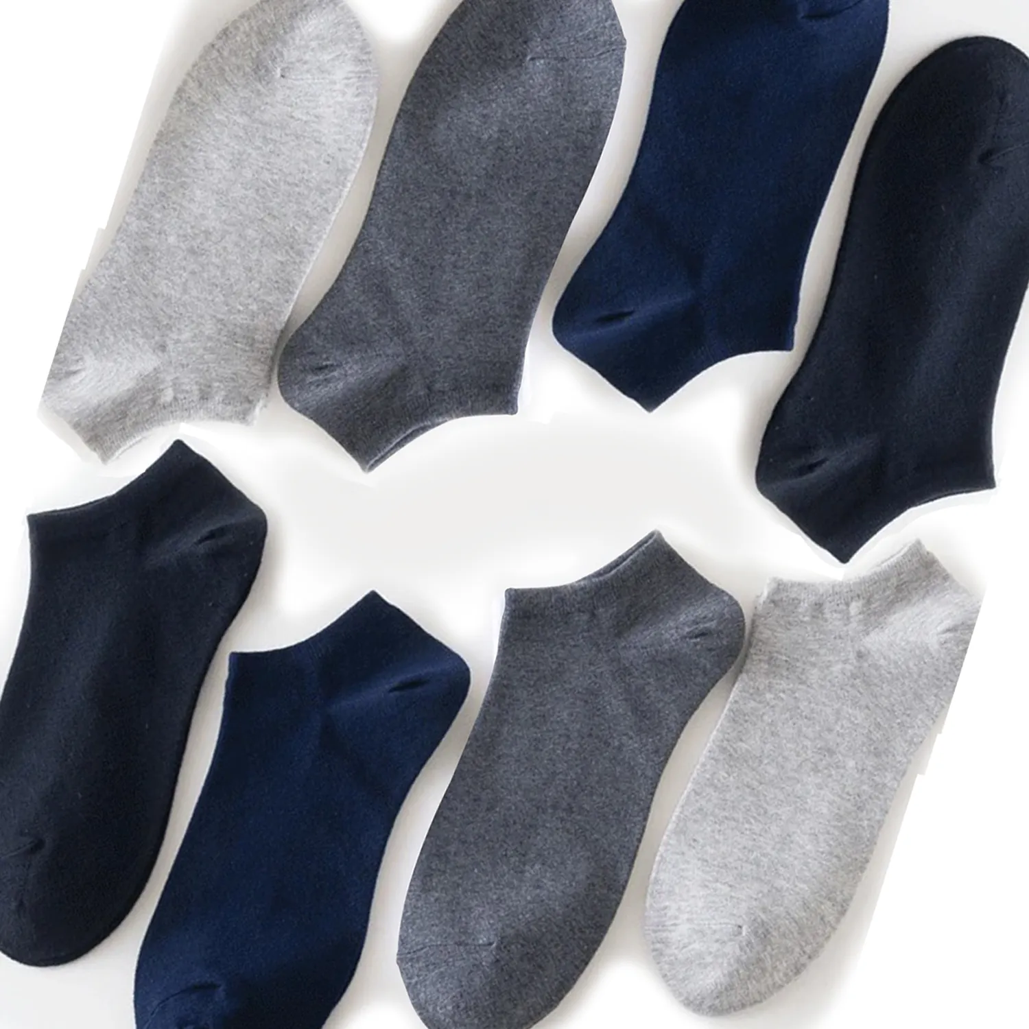 Arctic Wolf Men's Low Cut Ankle Socks, Black, Dark Grey, Light Grey & Navy Blue (Pack of 8 & 10 Pairs)