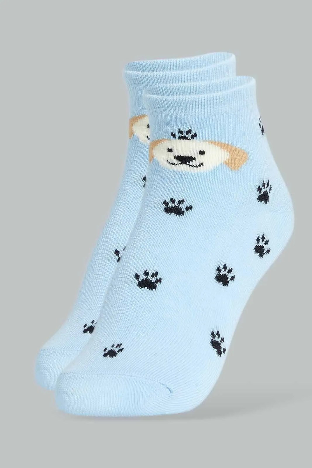 Assorted Paw Ankle Socks For Boys (Pack of 3)