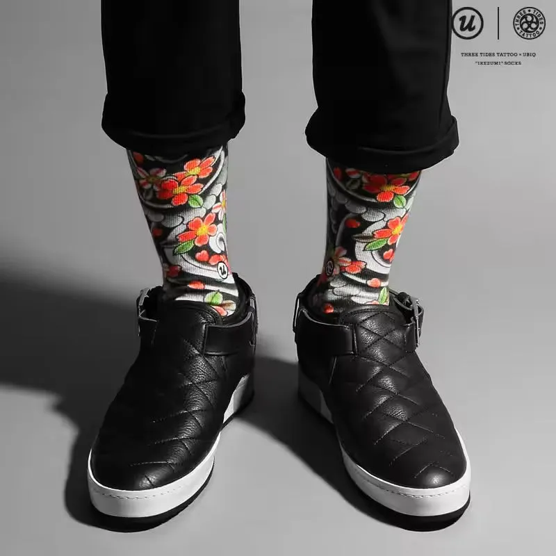 ATMOS UBIQ IREZUMI SOCKS SAKURAFUBUKI DESIGNED BY MUTSUO