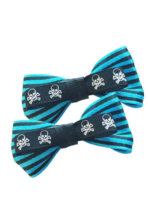 Beetle Bow Pair in Blue