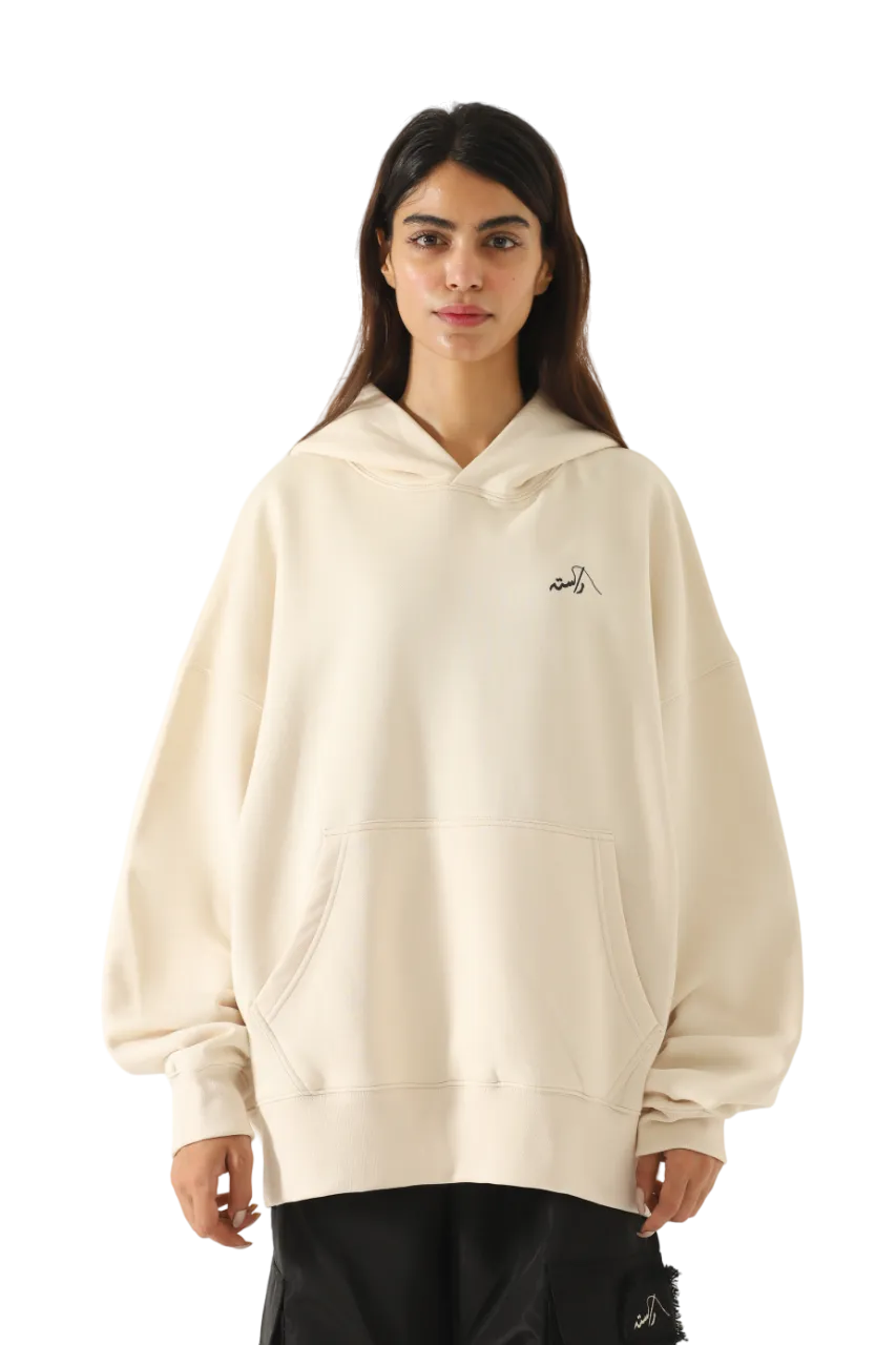 beige logo hoodie (v1)