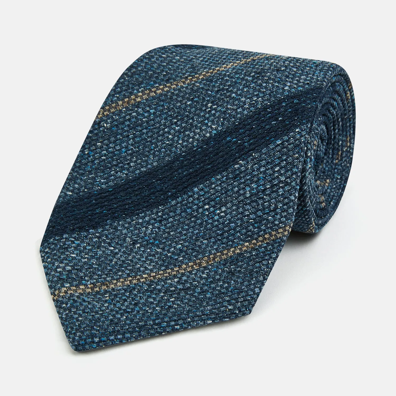 Blue Multi Stripe Silk Tie