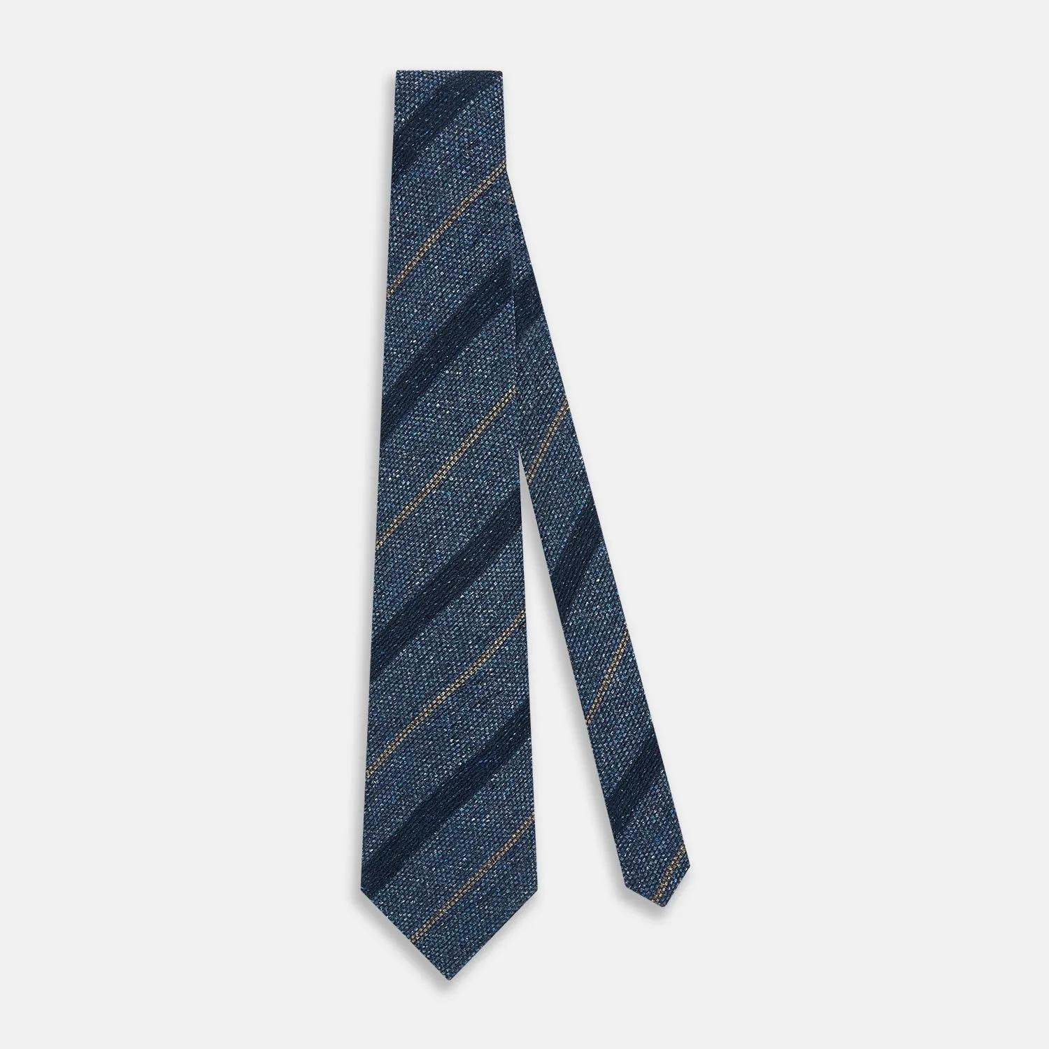 Blue Multi Stripe Silk Tie