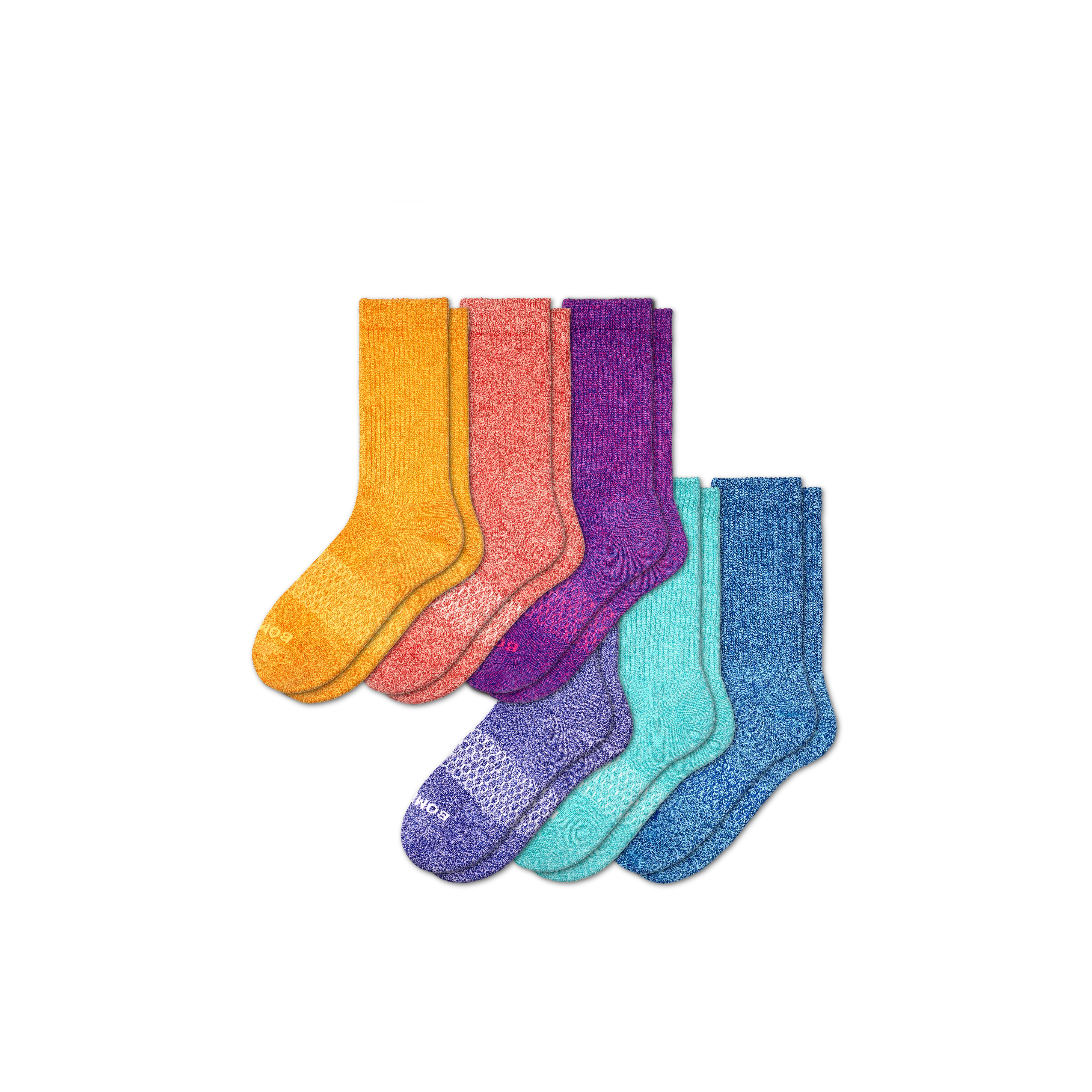 Bright Marls Calf Sock 6-Pack