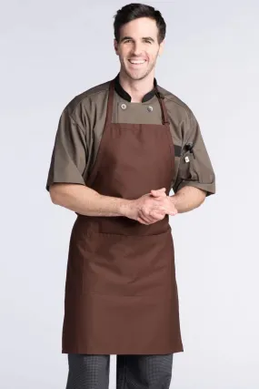 Brown Butcher Adjustable Apron (2 Pockets)