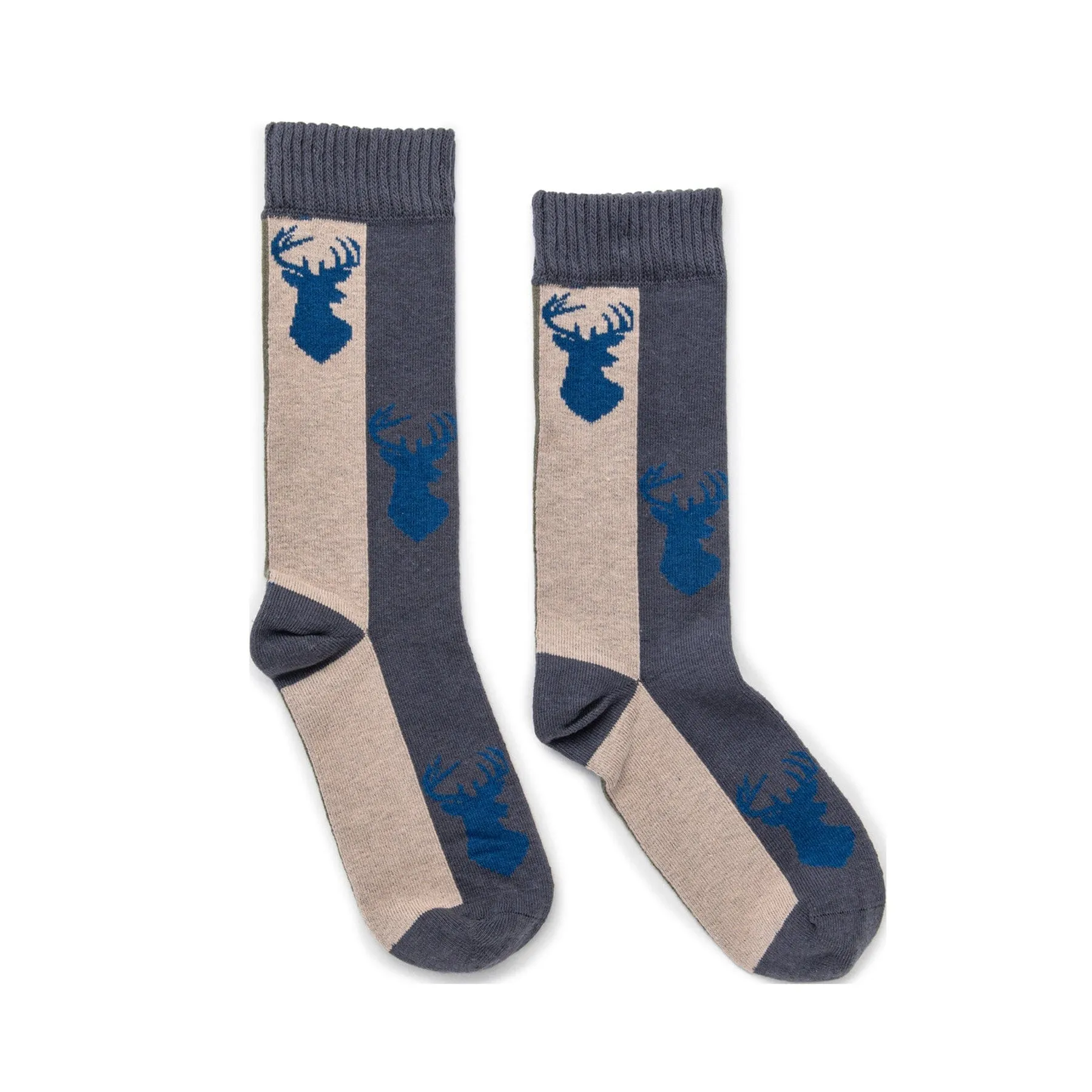 Buck - Organic Cotton Crew Socks - Indigo