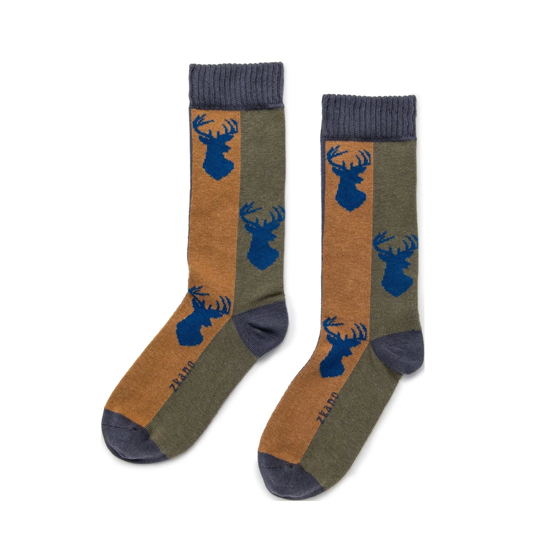 Buck - Organic Cotton Crew Socks - Indigo