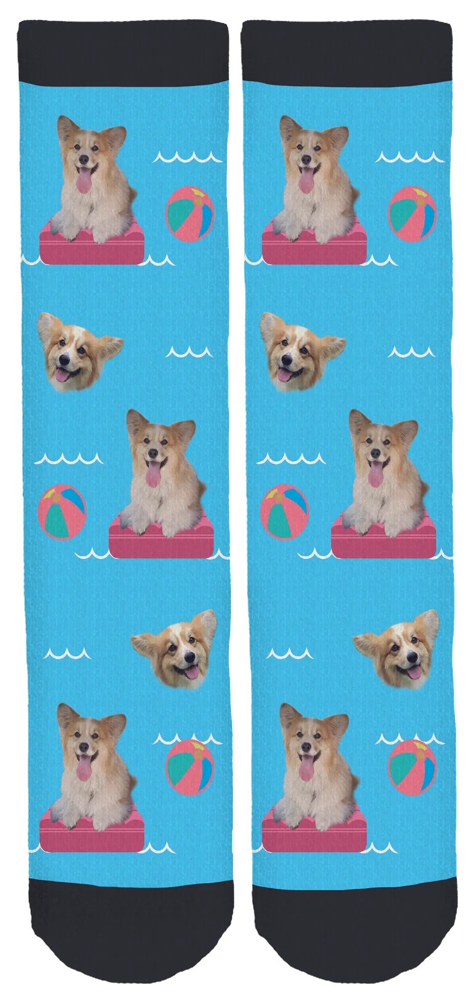 Butters the Fluffy Corgi Crew Socks