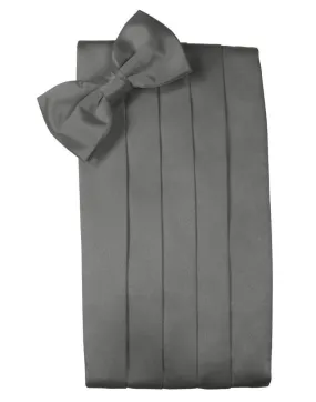 Charcoal Luxury Satin Cummerbund