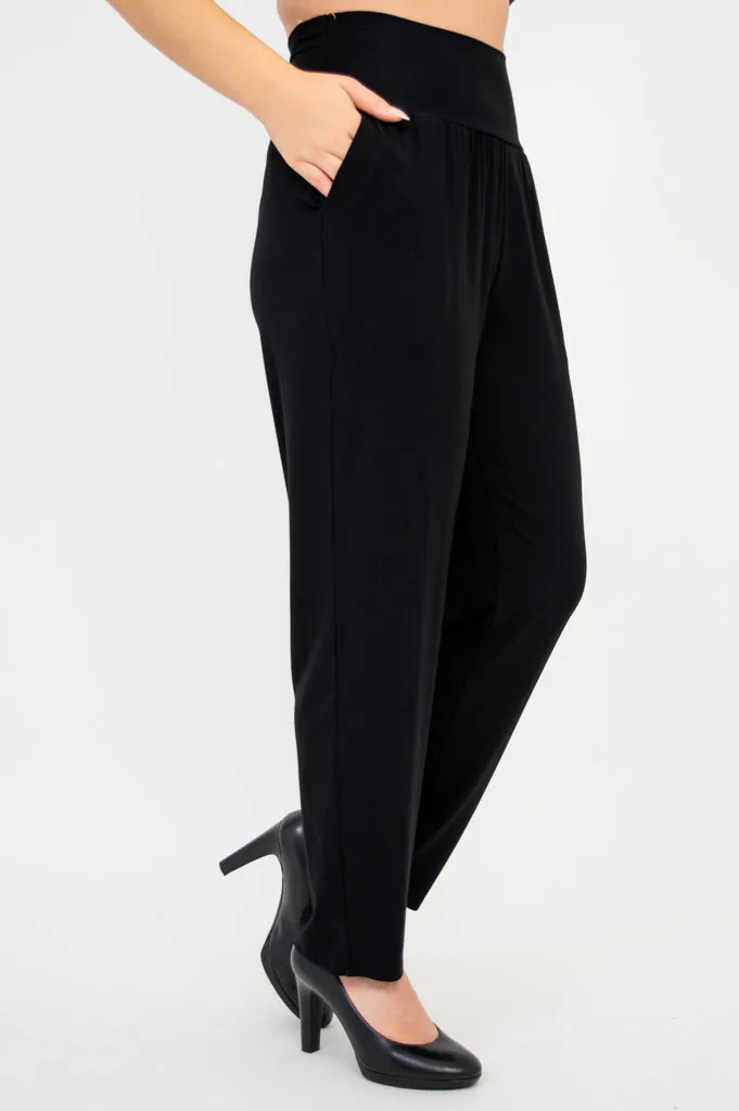 Clair Petite Pant, Black, Bamboo