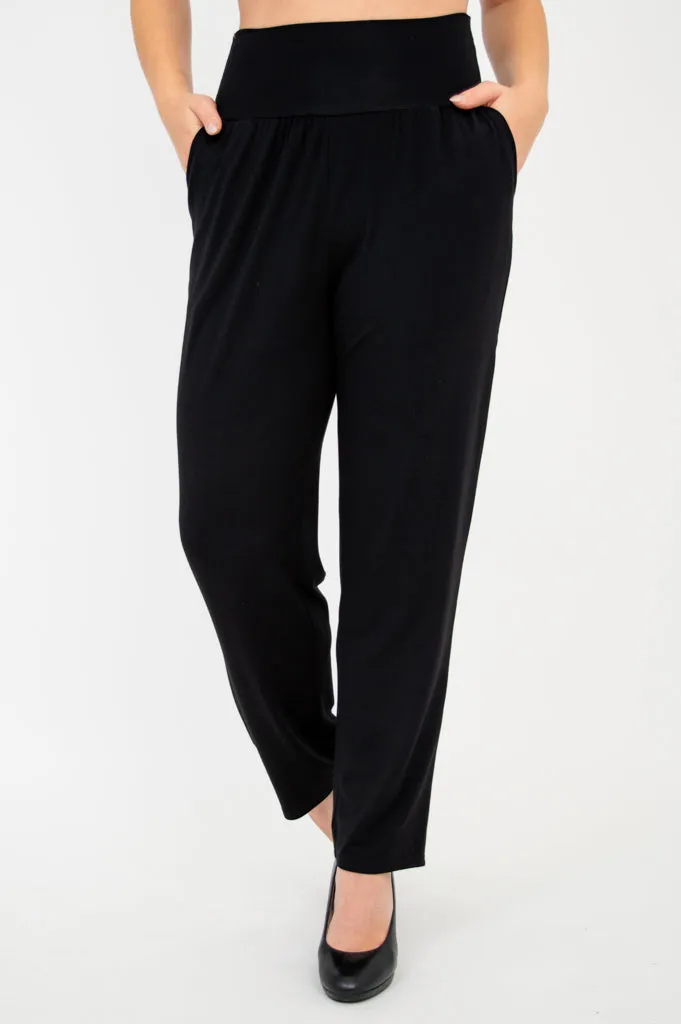 Clair Petite Pant, Black, Bamboo