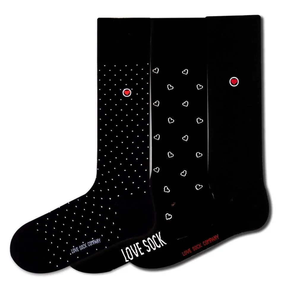 Classic Men’s Mid-Calf Black Dress Socks Gift Box