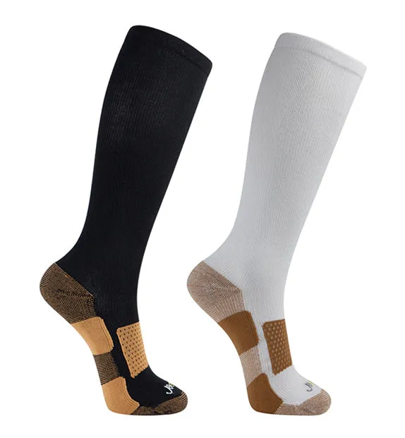 Copper Bamboo Cushion Everyday Compression Socks (15-20mmHg) - 2 Pack