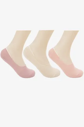 Cotton Invisible Socks - 3 Pairs