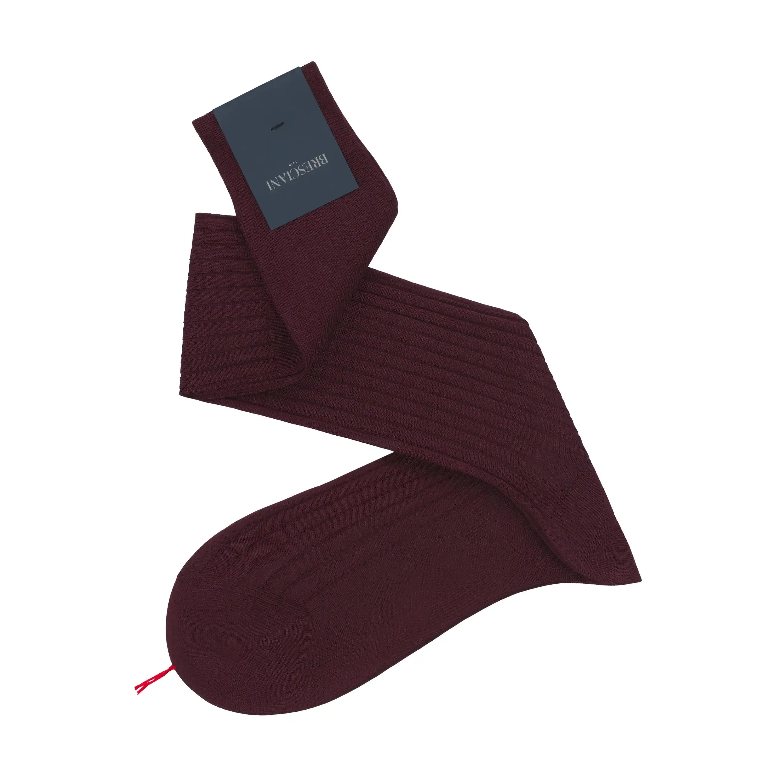 Cotton Long Socks in Bordeaux