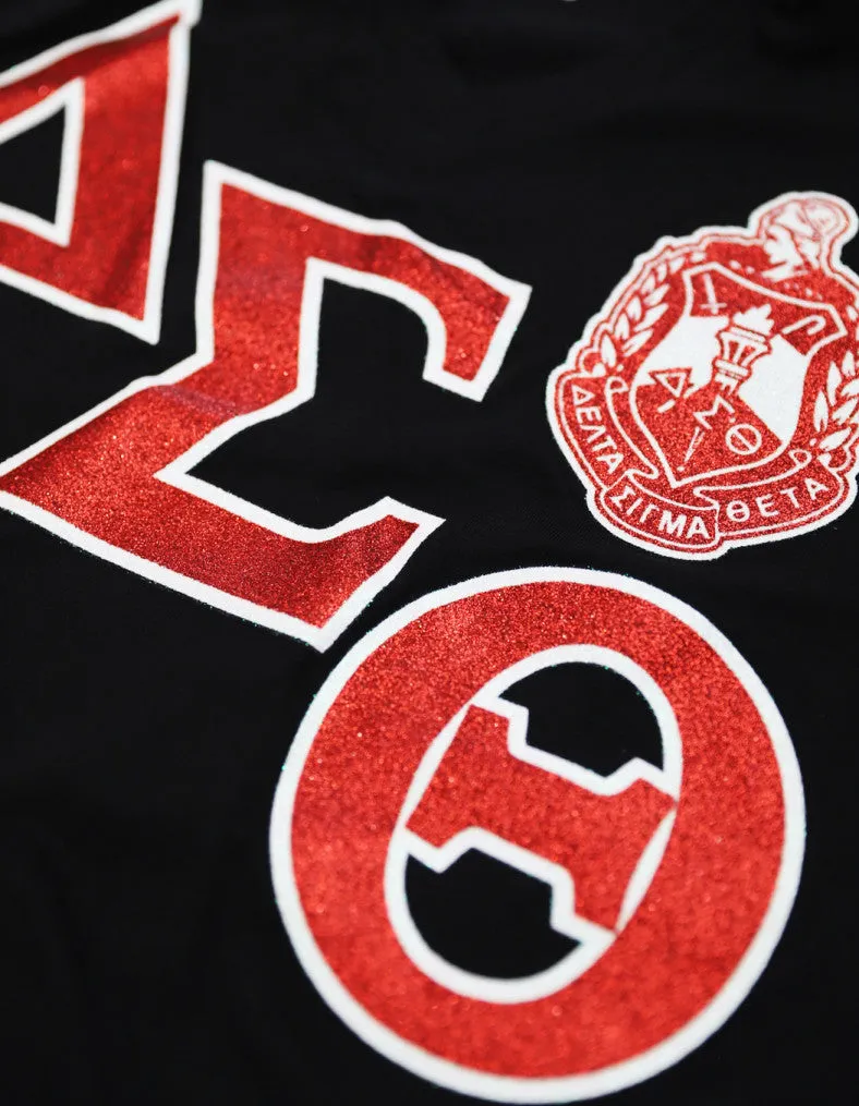 Delta Sigma Theta V-Neck Tee Black