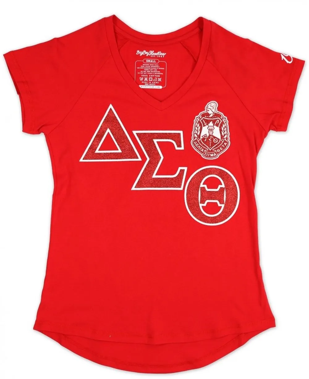 Delta Sigma Theta V-Neck Tee Red