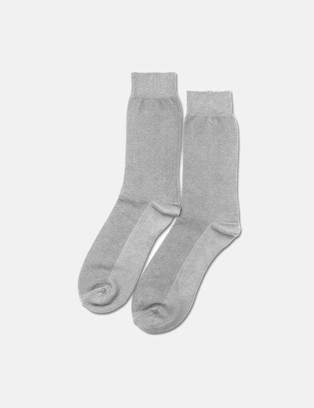 Democratique Originals Champagne Pique Socks - Light Grey Melange