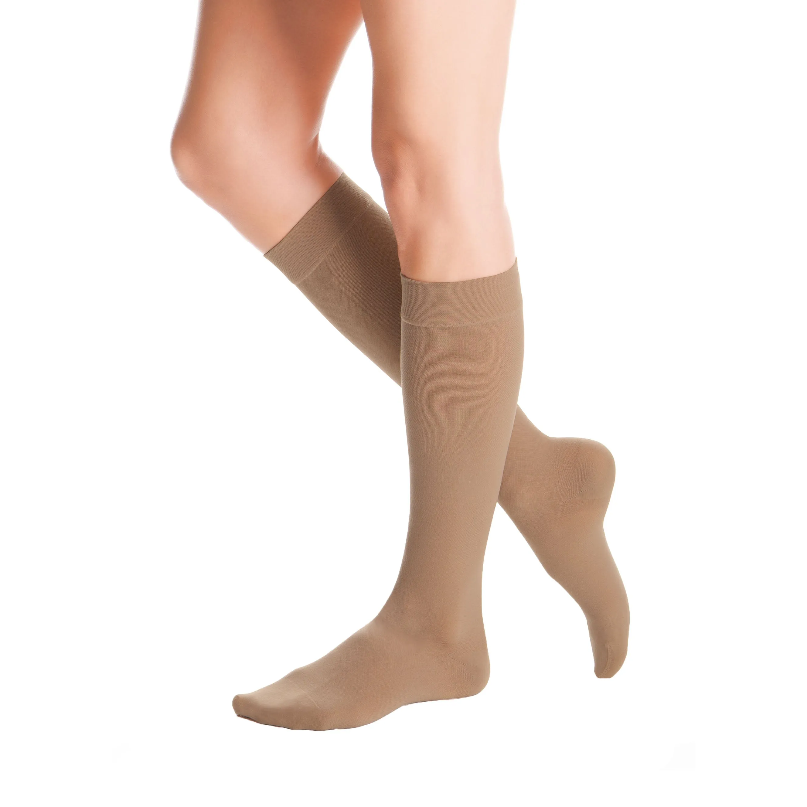 Duomed Advantage Soft Opaque Closed Toe Knee Highs - 30-40 mmHg