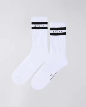 Edwin X Democratique Sock WHITE