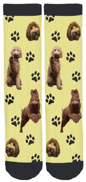 Ellie the Golden Doodle Crew Socks