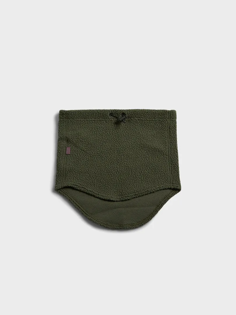 Escapism Fleece Necktube in Dark Olive