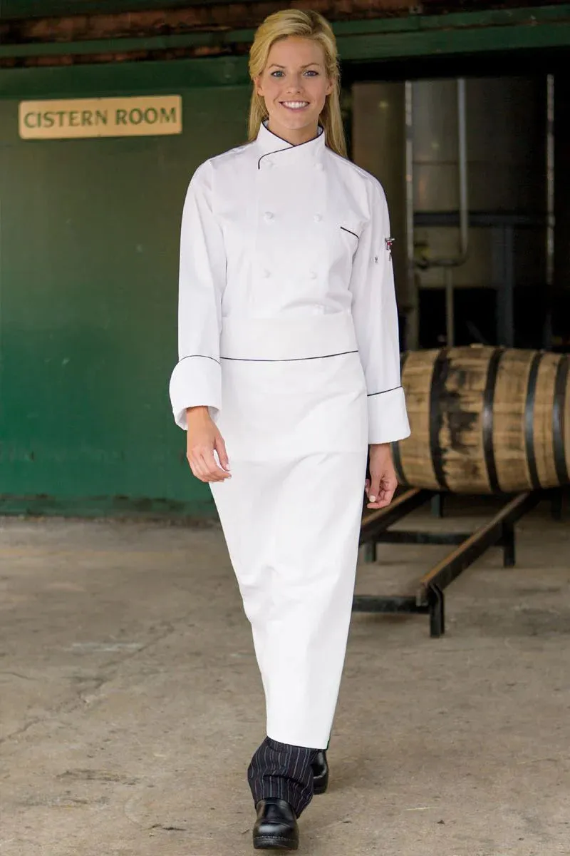 Executive Chef White Apron with Contrast Piping