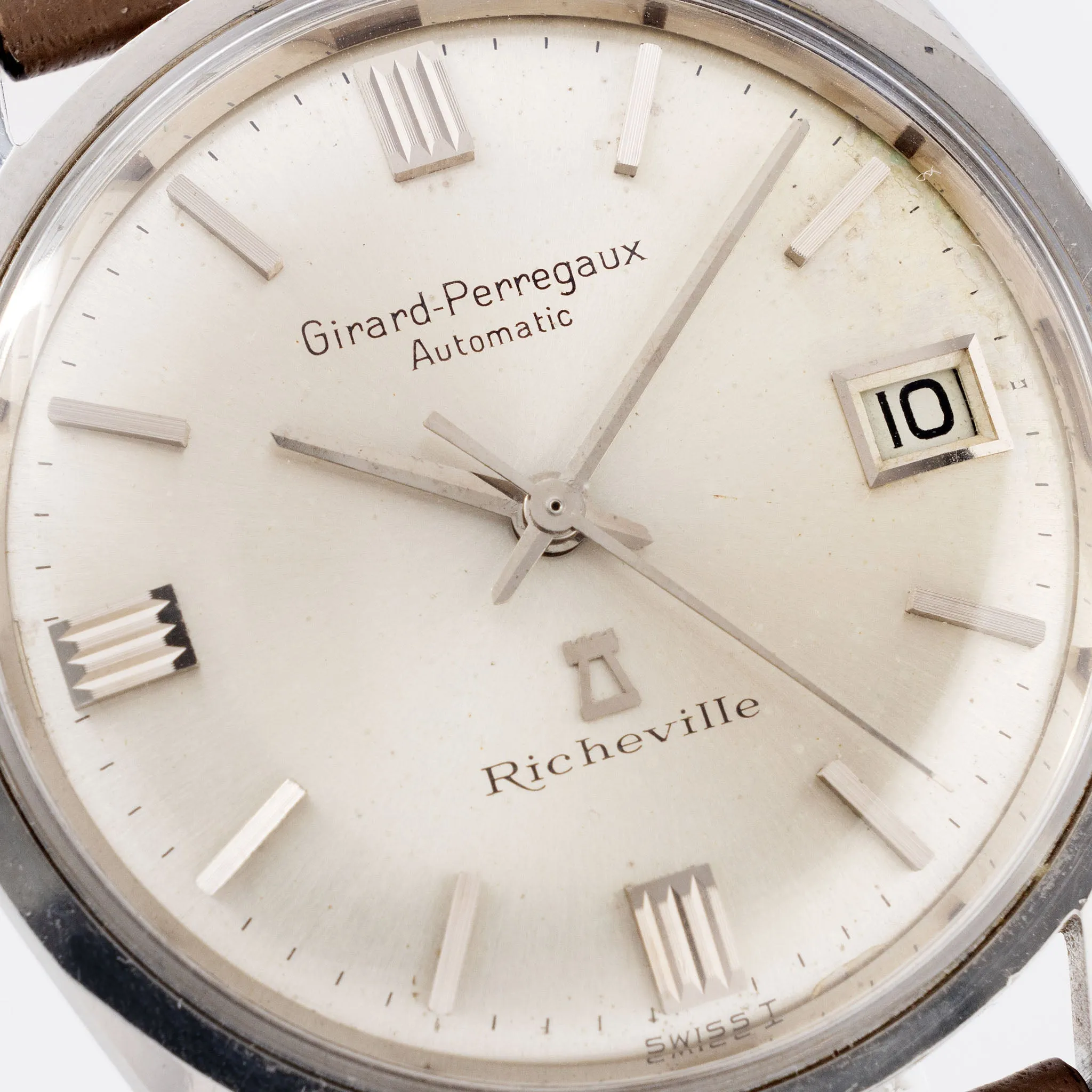 Girard Perregaux "Richeville " dresswatch silver sunburst dial ref 8445