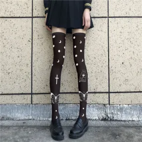 Gothic Thigh High Socks