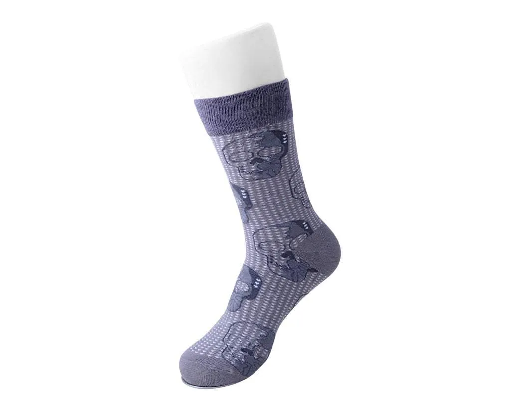 Grey Skull Crew Sock