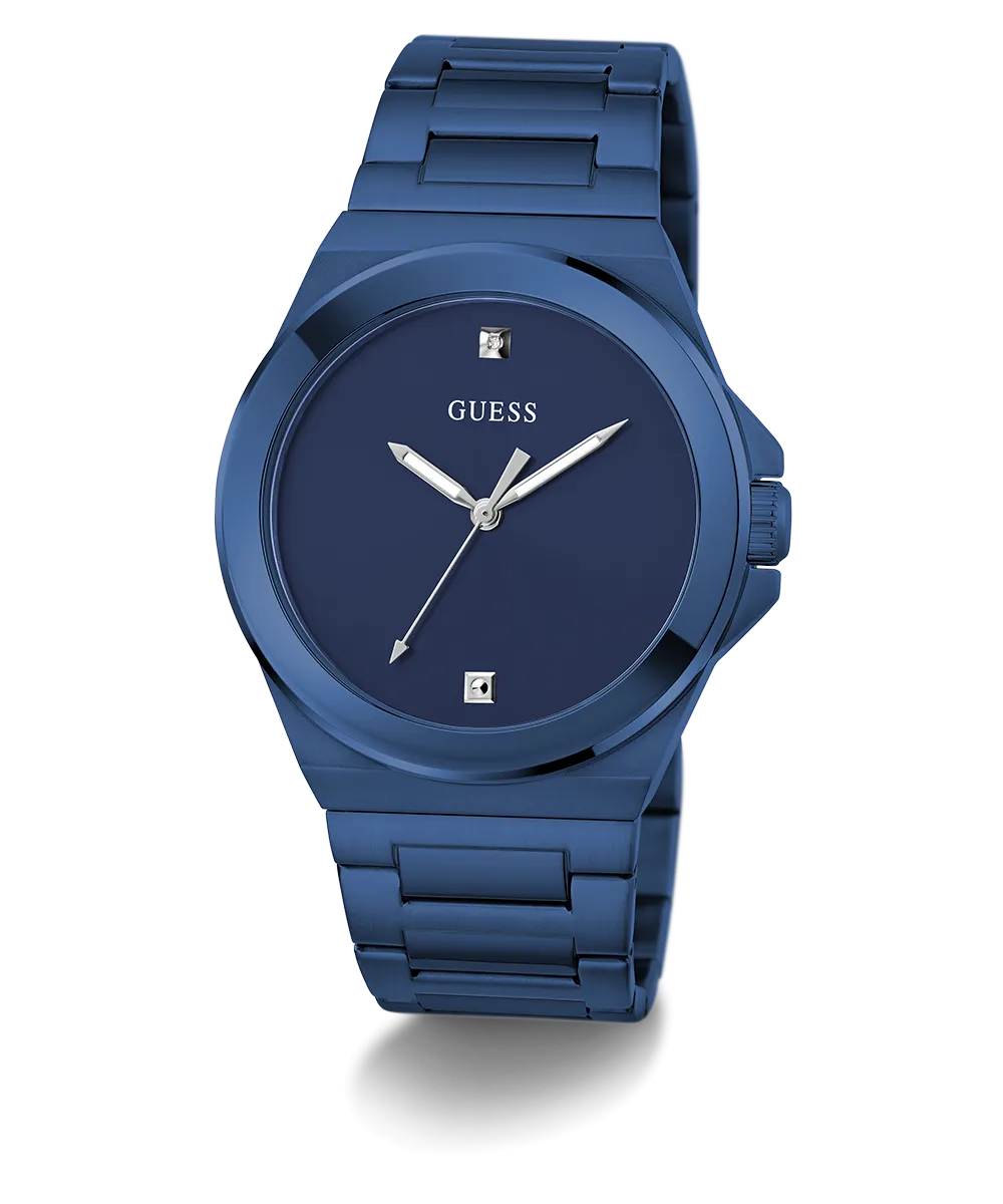 GUESS Mens Blue Analog Watch