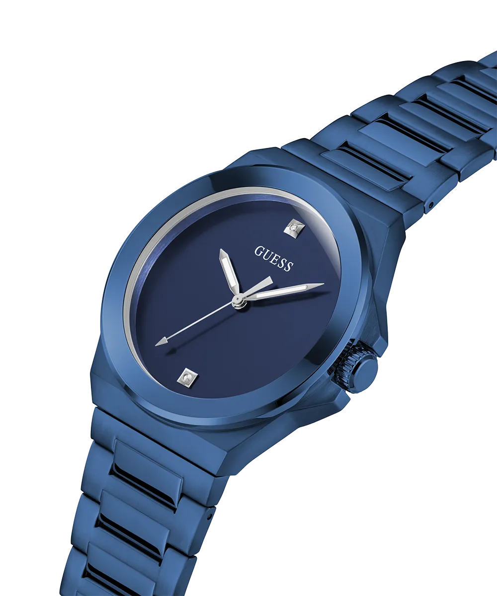 GUESS Mens Blue Analog Watch