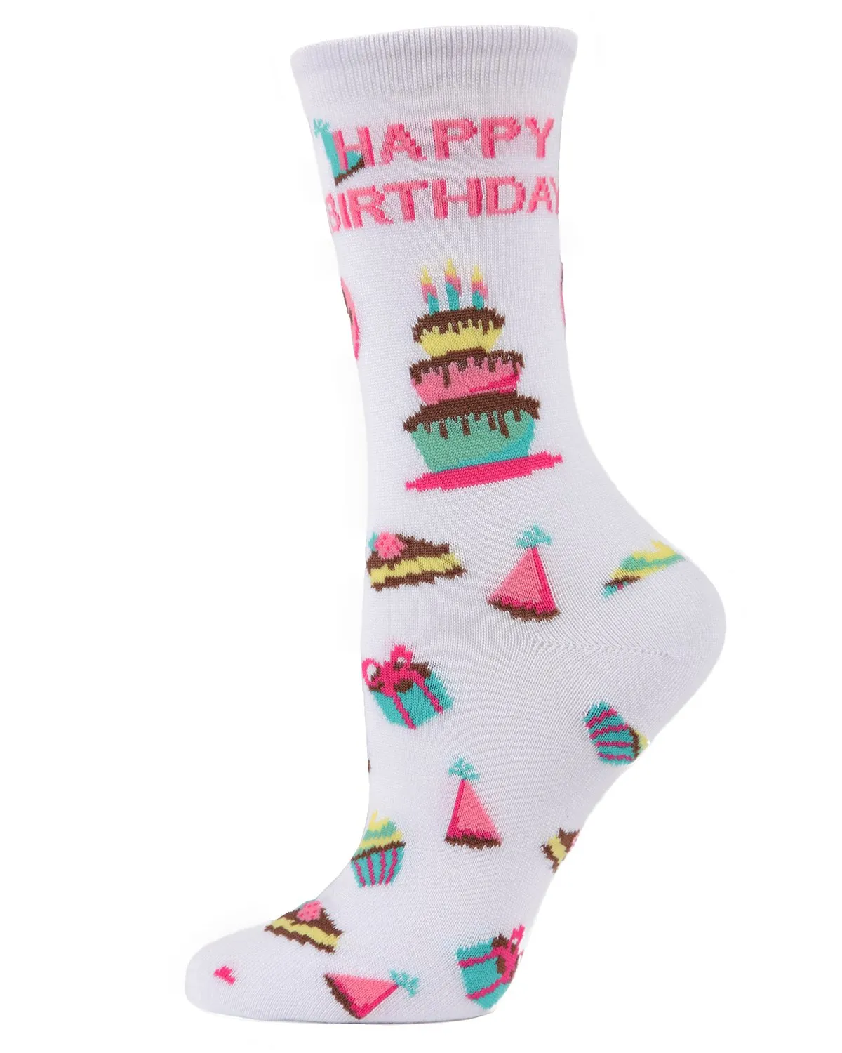 Happy Birthday Bamboo Blend Crew Novelty Socks