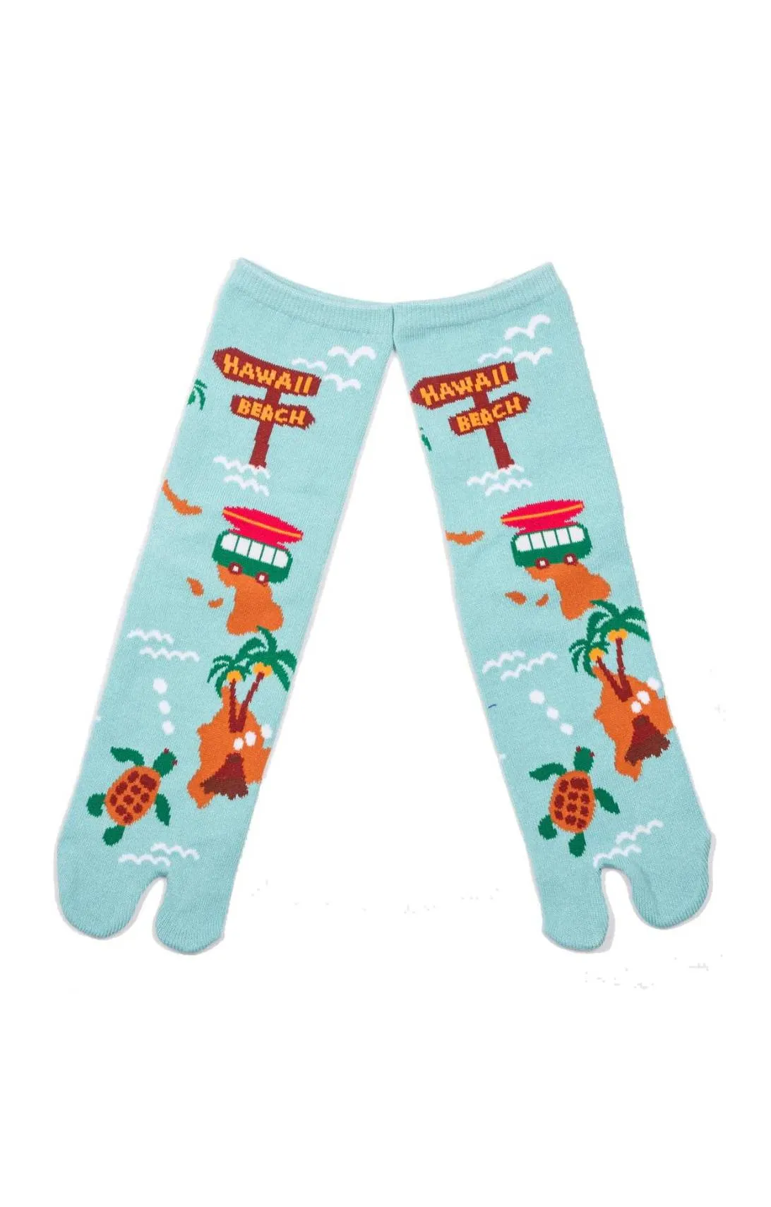 Hawaii Island Map Tabi Socks