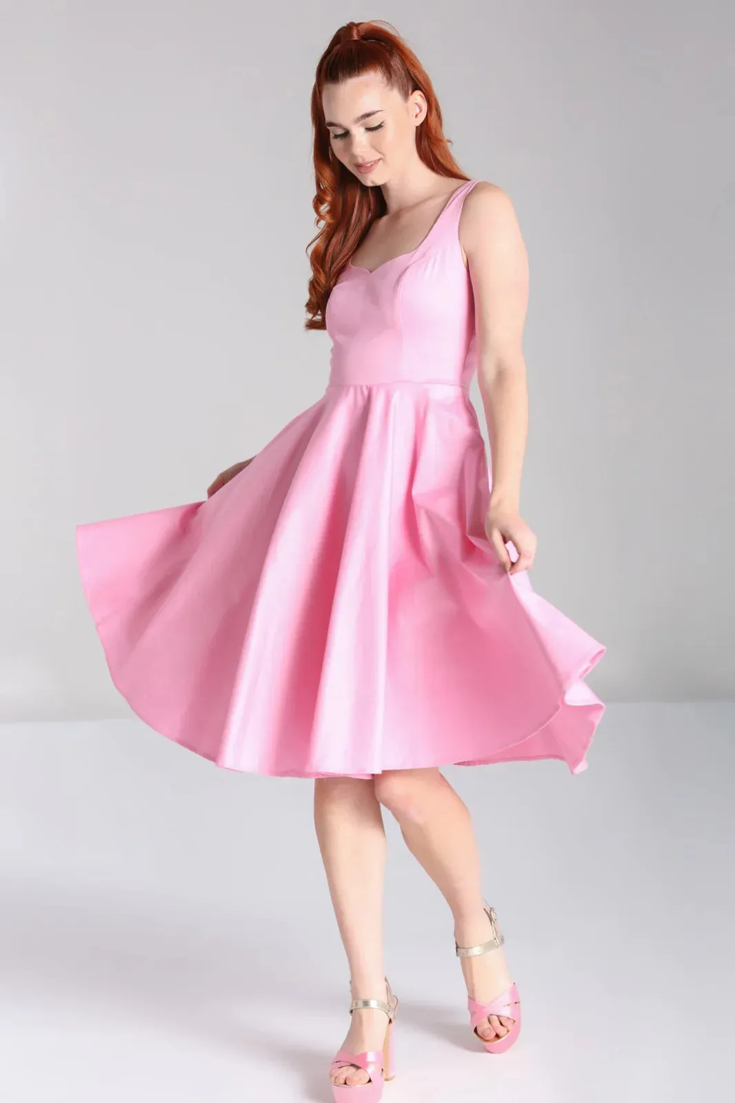 Hell Bunny Heidi Dress in Pink