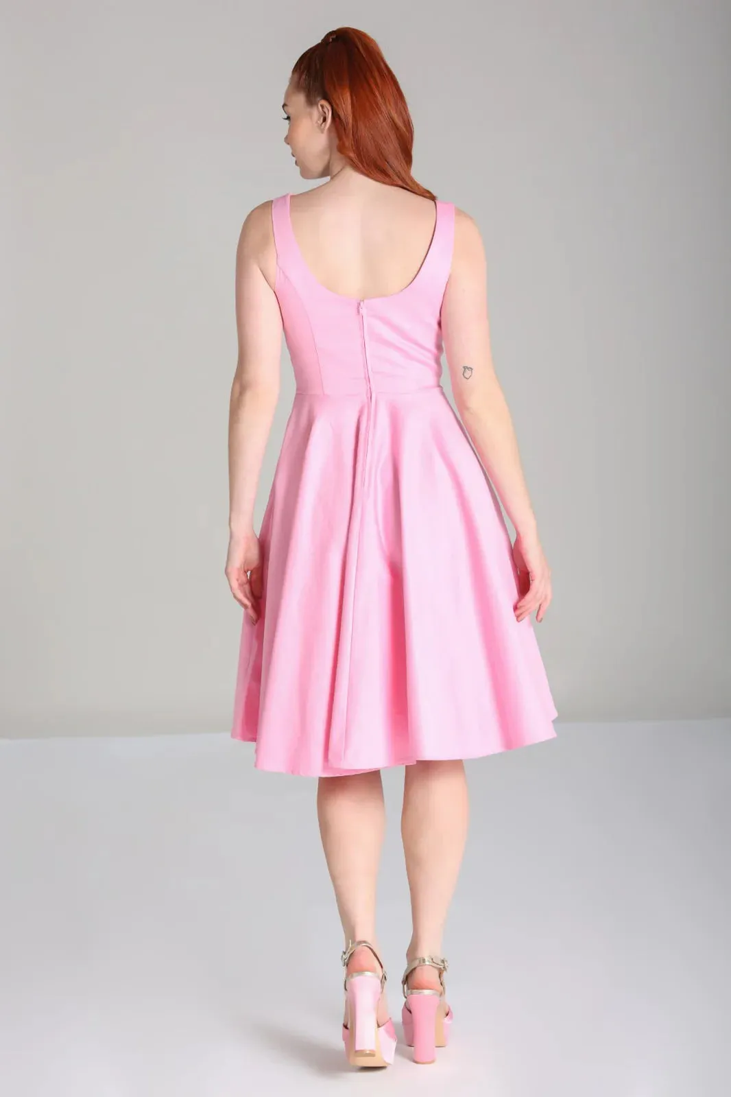 Hell Bunny Heidi Dress in Pink