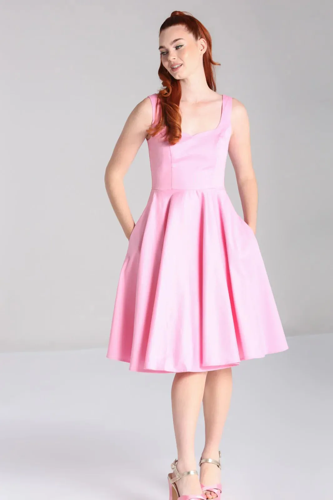 Hell Bunny Heidi Dress in Pink