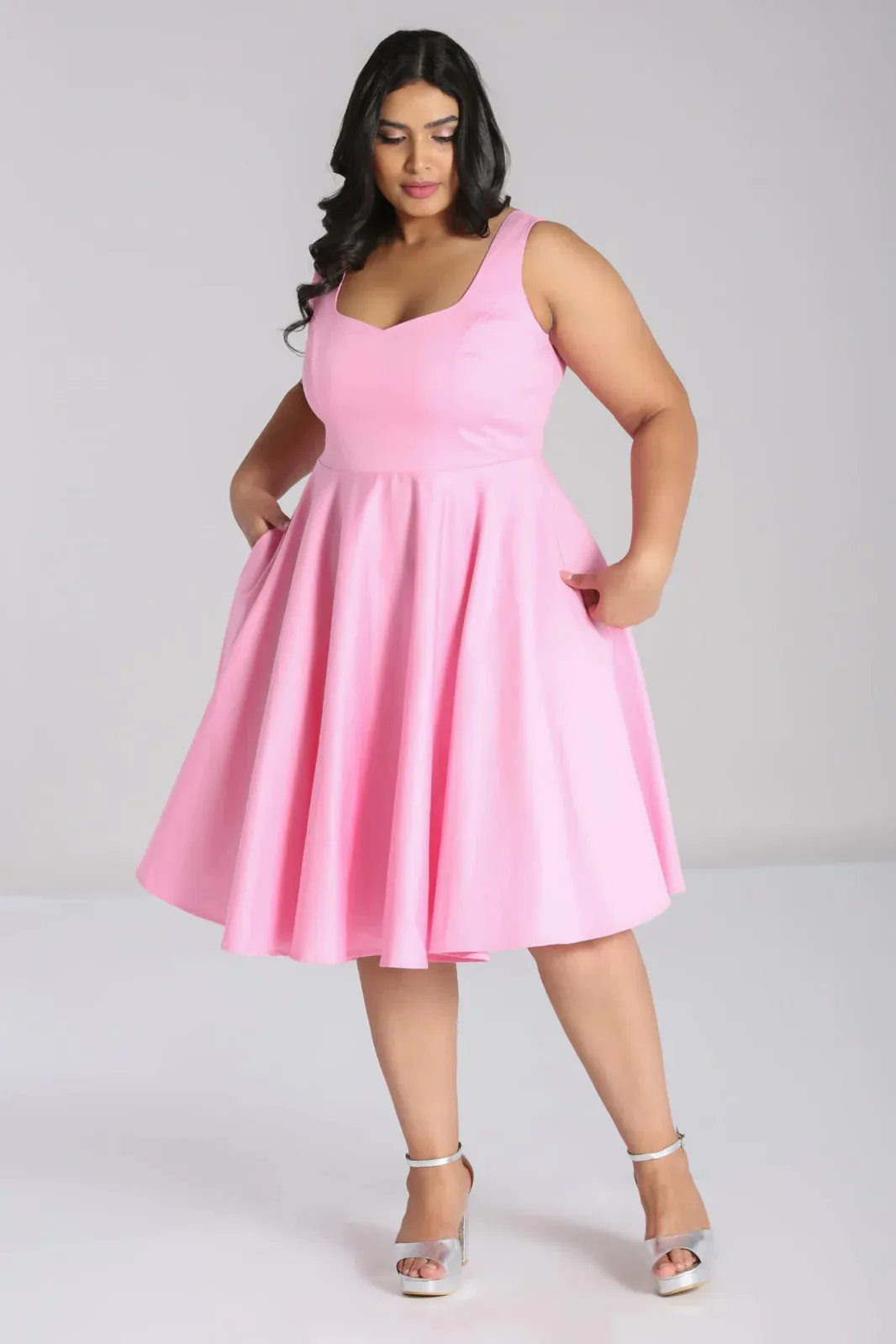 Hell Bunny Heidi Dress in Pink