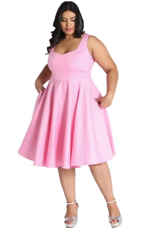 Hell Bunny Heidi Dress in Pink