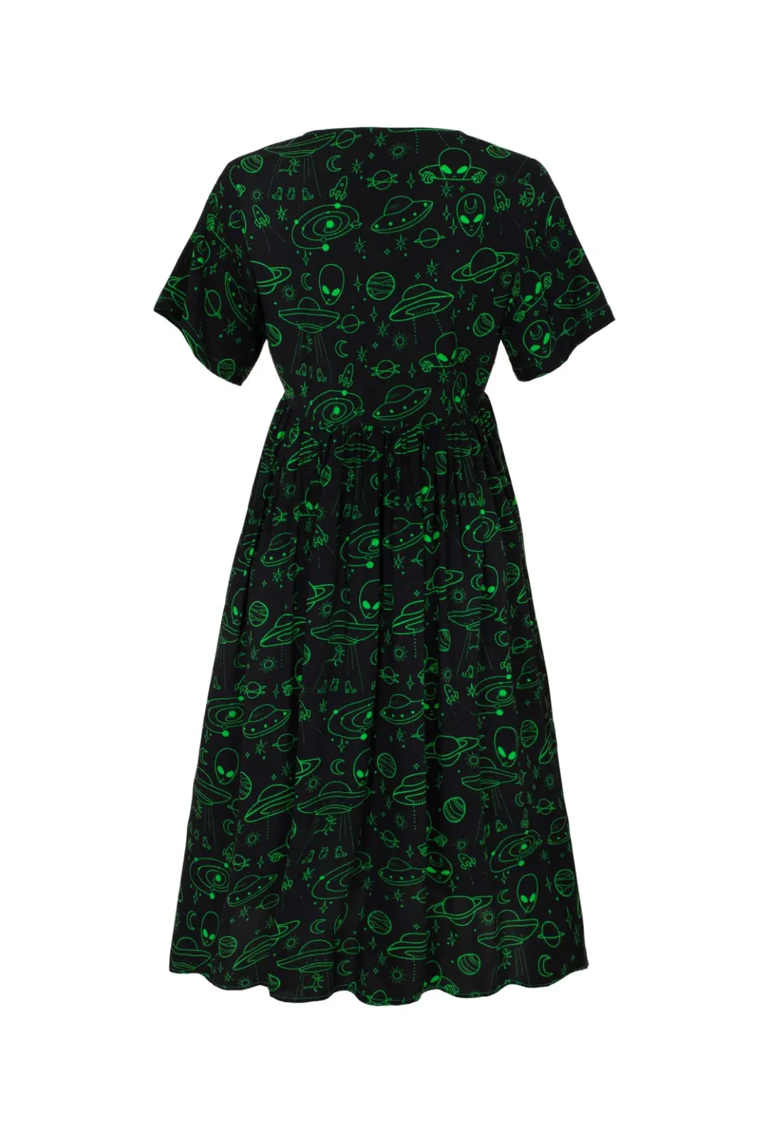 Hell Bunny Mulder Dress in Alien Print