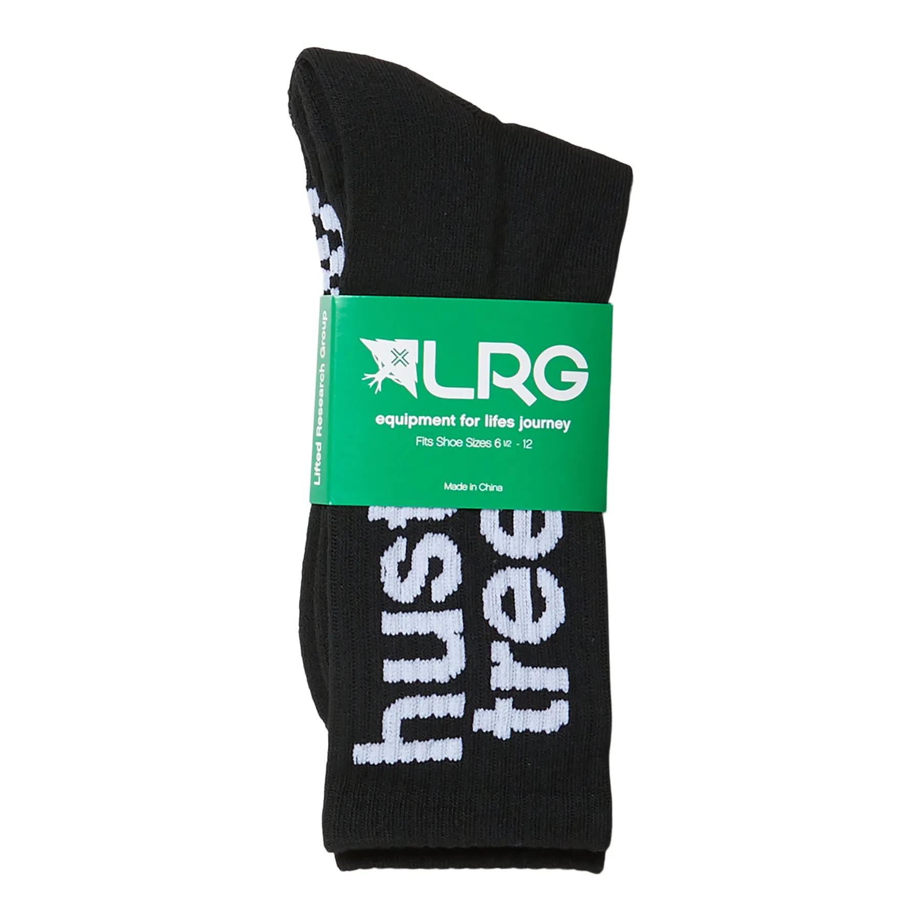 HUSTLE TREES CREW SOCKS - BLACK