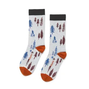 In the Pines - Organic Cotton Crew Socks - Haze